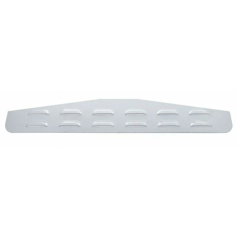 Mud Flap Plates/Weights Bottom 24" x 4 Louvered Chrome Stud Mount UP#10410 Pair