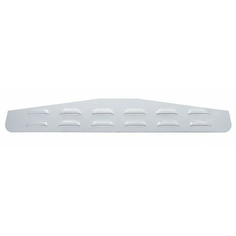 Mud Flap Plates/Weights Bottom 24" x 4 Louvered Chrome Stud Mount UP#10410 Pair