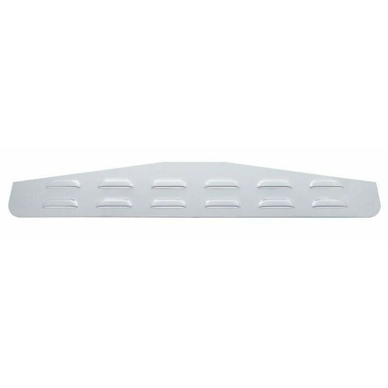 Mud Flap Plates/Weights Bottom 24" x 4 Louvered Chrome Stud Mount UP#10410 Pair