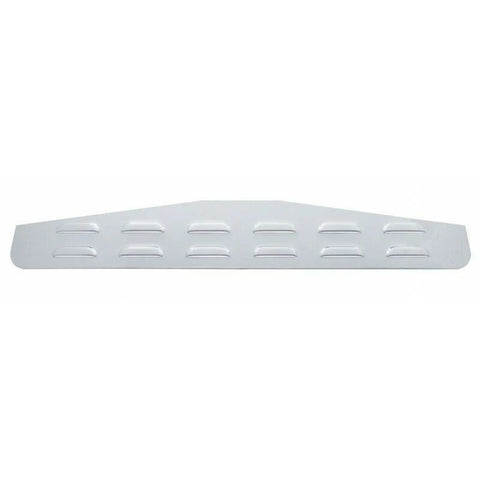 Mud Flap Plates/Weights Bottom 24" x 4 Louvered Chrome Stud Mount UP#10410 Pair