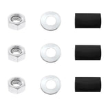 Rear Mudflap Plates/Weights 24" X 4" -(3) Stud Mount Chrome UP#10411 Pair