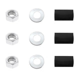 Rear Mudflap Plates/Weights 24" X 4" -(3) Stud Mount Chrome UP#10411 Pair