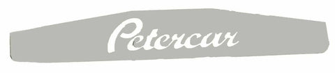 Rear Bottom Mud Flap Plate PETERCAR 24" X 4" Chrome Stud Mount #10434 Each