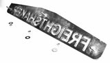 UP Mud Flap Plate/Weight Bottom 24"X4" FREIGHTSHAKER Chrome Stud Mnt #10436 Pair