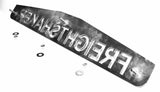 UP Mud Flap Plate/Weight Bottom 24"X4" FREIGHTSHAKER Chrome Stud Mnt #10436 Each