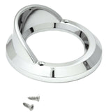 Round Light Bezel W/visor for 2" Grommet Chrome Plastic 2 Hole UP#10481B Each