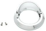 Round Light Bezel W/visor for 2" Grommet Chrome Plastic 2 Hole UP#10481B Each