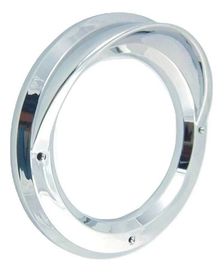 Light Bezel for 4" Round Light w/ Visor Chrome Plastic 5 3/4" OD. UP#10483 Pair