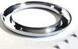 Light Grommet Bezel for 4” Round Light Plain Chrome Plastic, 3 Hole UP#10484 Ea.