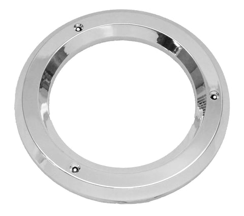 Light Grommet Bezel for 4” Round Light Plain Chrome Plastic, 3 Hole UP#10484 Ea.