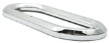 UP Light Bezel/Trim for 6.5" Oval Light Plain Chrome Plastic 3 Screw #10490 Pair