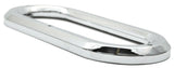 UP Light Bezel/Trim for 6.5" Oval Light Plain Chrome Plastic 3 Screw #10490 Pair
