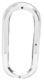 UP Light Bezel/Trim for 6.5" Oval Light Plain Chrome Plastic 3 Screw #10490 Pair