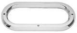 UP Light Bezel/Trim for 6.5" Oval Light Plain Chrome Plastic 3 Screw #10490 Pair
