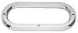 Light Bezel/Trim for 6.5" Oval Light Plain Chrome Plastic 3 Screw UP#10490 Each