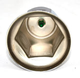 Lug Nut Covers 33mm Push-On Green Reflector Chrome 2" Tall GG#10492 Set of 40