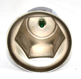 Lug Nut Covers 33mm Push-On Green Reflector Chrome 2" Tall GG#10492 Set of 40