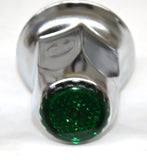 Lug Nut Covers 33mm Push-On Green Reflector Chrome 2" Tall GG#10492 Set of 40