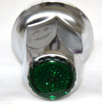 Lug Nut Covers 33mm Push-On Green Reflector Chrome 2" Tall GG#10492 Set of 40