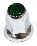Lug Nut Covers 33mm Push-On Green Reflector Chrome 2" Tall GG#10492 Set of 40
