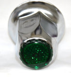 Lug Nut Covers 33mm Push-On Green Reflector Chrome 2" Tall GG#10492 Set of 40