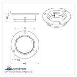 Rubber Grommet Replacement Light Mounting Bezel for 2” Light Plastic UP#10501