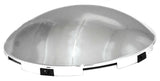 Front Hub Caps for Steel Wheel 5 Even Notches Dome Chrome 7/16" Lip #10514 Pair