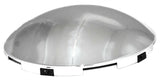 Front Hub Caps for Steel Wheel 5 Even Notches Dome Chrome 7/16" Lip #10514 Pair
