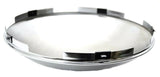 Front Hub Caps for Steel Wheel 5 Even Notches Dome Chrome 7/16" Lip #10514 Pair