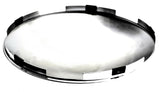 Front Hub Caps for Steel Wheel 5 Even Notches Dome Chrome 7/16" Lip #10514 Pair