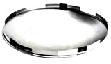 Front Hub Caps for Steel Wheel 5 Even Notches Dome Chrome 7/16" Lip #10514 Pair