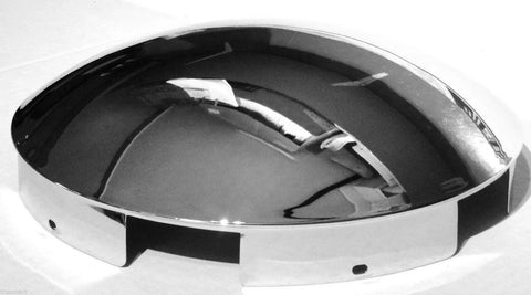 Chrome Front Hub Caps 6 Uneven Notch Dome 1" Lip Pair for Semi Truck GG#10515