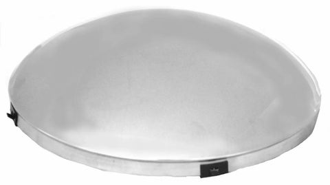 GG Front Hub Caps No Notch Dome Stainless for Steel Wheel 7/16" Lip #10519 Pair