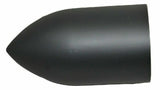 Lug Nut Covers 33 mm Screw-On Bullet Matte Black 3 7/8" Tall UP#10550 Set of 5