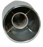 UP Lug Nut Covers 33 mm Screw-On Dome Chrome Plastic 3 3/4 Tall #10563 Set of 5