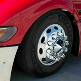 UP Lug Nut Covers 33 mm Screw-On Dome Chrome Plastic 3 3/4 Tall #10563 Set of 5