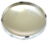 GG Front Dome Un Notched Hub Cap for Aluminum Wheel Chrome 1" Lip #10611 Pair