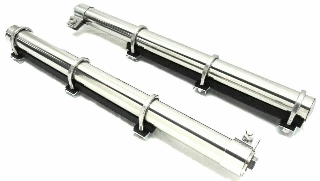 Quarter Fender Tube Bracket with U-Bolts 2" x 28" Stainless Steel UP#10631 Pair