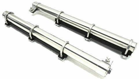 Quarter Fender Tube Bracket with U-Bolts 2" x 28" Stainless Steel UP#10631 Pair