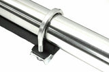 Quarter Fender Tube Bracket with U-Bolts 2" x 28" Stainless Steel UP#10631 Pair
