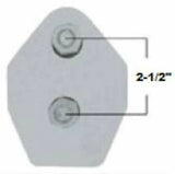 Spring Loaded Mud Flap Hangers 2 1/2 Bolt Spacing Chrome 30" Wide UP#10653 Pair