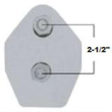 Spring Loaded Mud Flap Hangers 2 1/2 Bolt Spacing Chrome 30" Wide UP#10653 Pair
