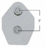 Spring Loaded Mud Flap Hangers for 2” Bolt Pattern 30” Wide Chrome UP#10668-Pair