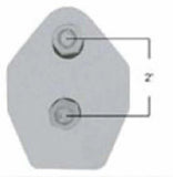 Spring Loaded Mud Flap Hangers for 2” Bolt Pattern 30” Wide Chrome UP#10668-Pair