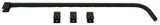 Black Straight Mud flap Hanger 30" Heavy Duty Spring Steel UP#10671-Pair