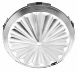 GG Front Hub Cap Universal Fit Pinwheel Chrome 7/16" Lip Steel Wheel #10703 Pair