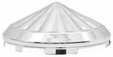 GG Front Hub Cap Universal Fit Pinwheel Chrome 7/16" Lip Steel Wheel #10703 Pair