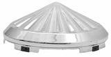 GG Front Hub Cap Universal Fit Pinwheel Chrome 7/16" Lip Steel Wheel #10703 Pair