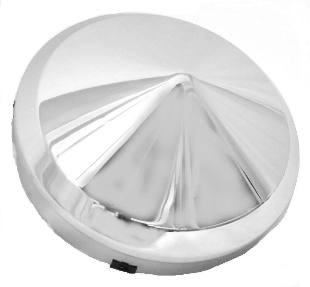 Front Hub Caps for No Notched Hubs Cone Pointed Chrome 1" Lip GG#10740 Pair