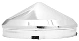 Front Hub Caps for No Notched Hubs Cone Pointed Chrome 1" Lip GG#10740 Pair